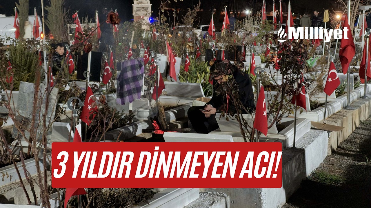 3 yıldır dinmeyen acı... 6 Şubat'ta kaybettikleri yakınlarını mezarlıkta andılar