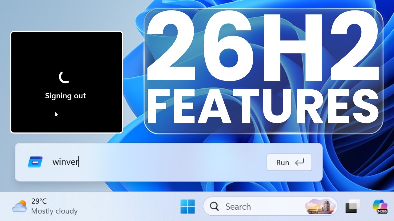 How to Enable New Windows 11 26H2 Features - New Startup Animation, Run Dialog & Screen Tint Feature