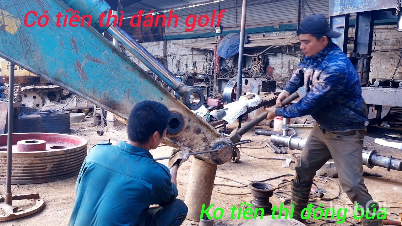 Đóng bạc đầu cần máy xúc kobeco sk200. 