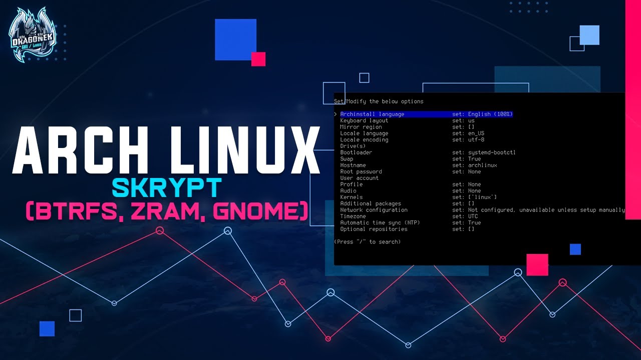 Arch Linux - Instalacja - Easy Mode - BTRFS, ZRAM, GNOME 44