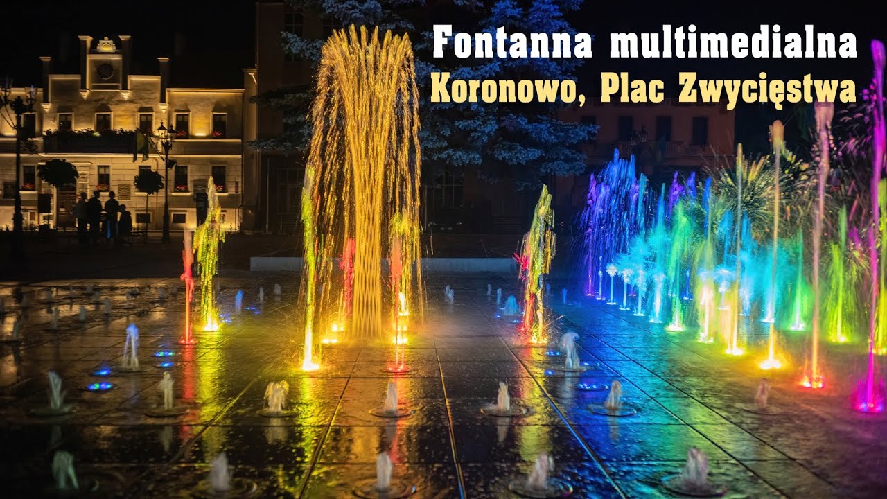 Pokaz - Fontanna Koronowo - pełen program 4K #fontanna #koronowo