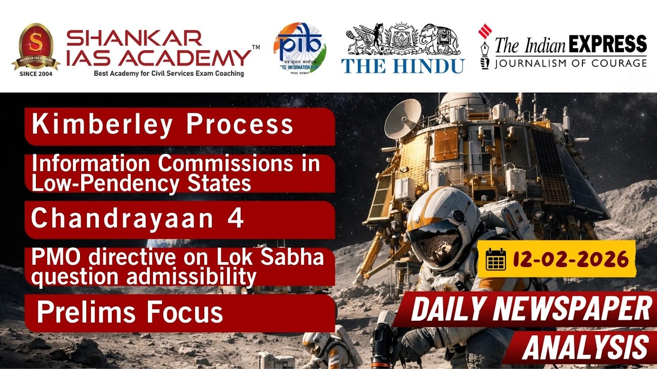 UPSC Daily Current Affairs 2026 | Kimberley Process, Chandrayaan-4, RTI & New Dragonfly Species|2026