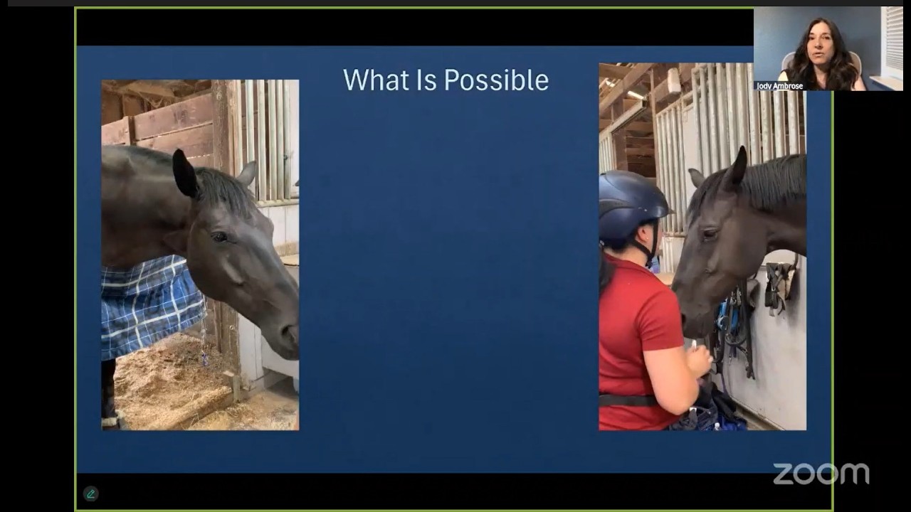 Live with Dr. Sue Dyson - Using Cooperative Care with Horses