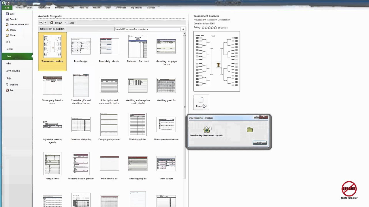 Creating a New Workbook in Excel Including Using a Template