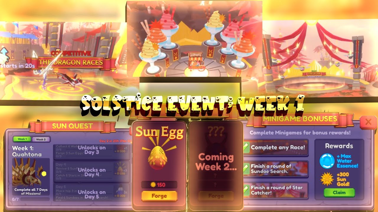 Solstice Event: Week 1+ hatching eggs(Dragon Adventures, Roblox)🌻🌞