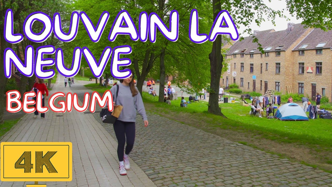 Louvain la Neuve 4k 🇧🇪 | HDR 60fps Walking Tour City Center