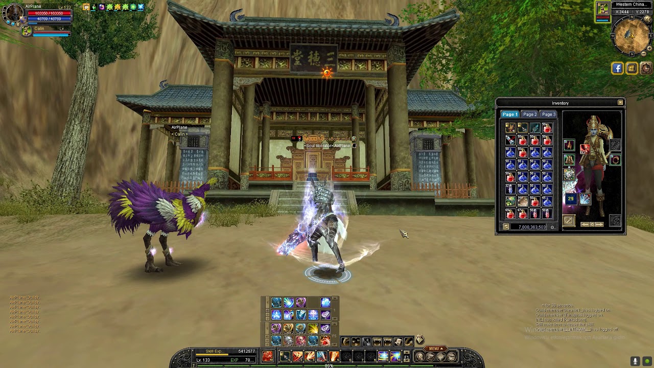 Silkroad Online Aeolus Server 133 LVL AirPlane SATILIK!!!