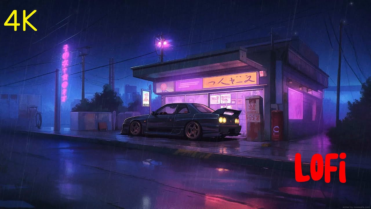 🎧Lofi Chill Beats with Retro JDM Car Vibes🏎️ 4K | Relax & Focus 💤