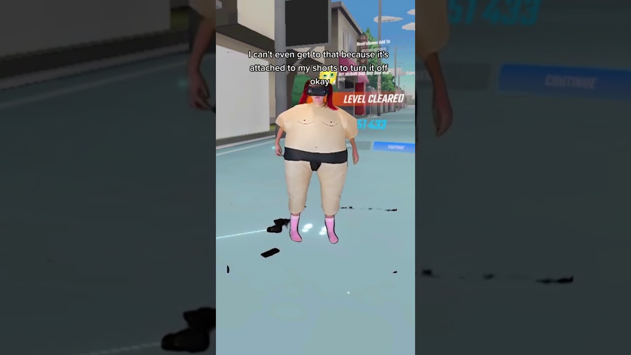 I GOT STUCK IN A SUMO SUIT. Livestream Fail. Beat Saber VR.