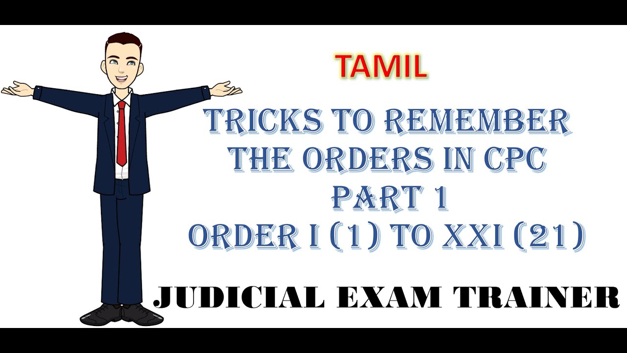 Don't Miss - Tricks to remember the orders in CPC - Part 1 - O. I to O. XXI - Tamil