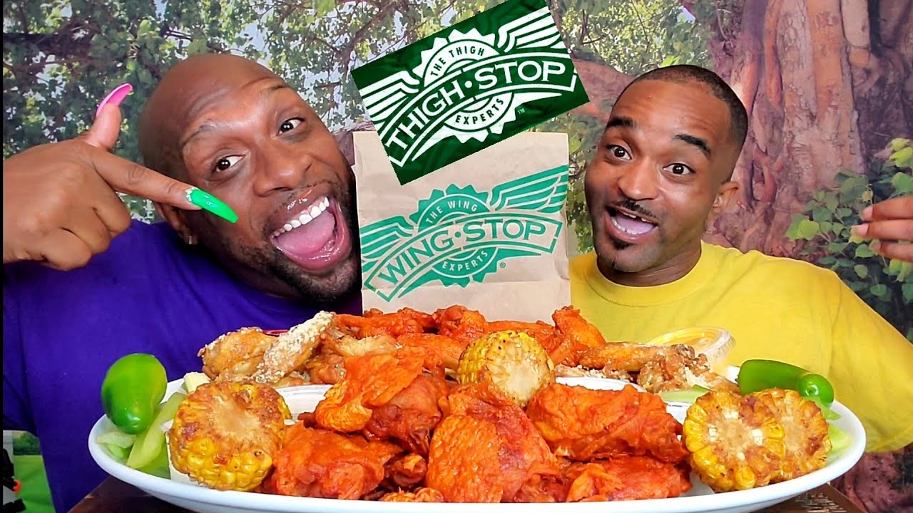 THIGHSTOP ... WINGSTOP ... XTRA HOT, GARLIC PARMESAN, & CAJUN CHICKEN MUKBANG 먹방 ... HUBBY EDITION..