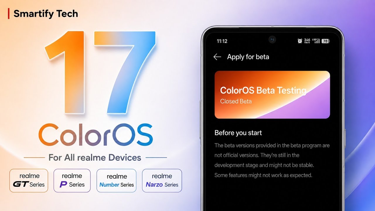 ColorOS 17 Beta Update Started For These Realme Devices. 