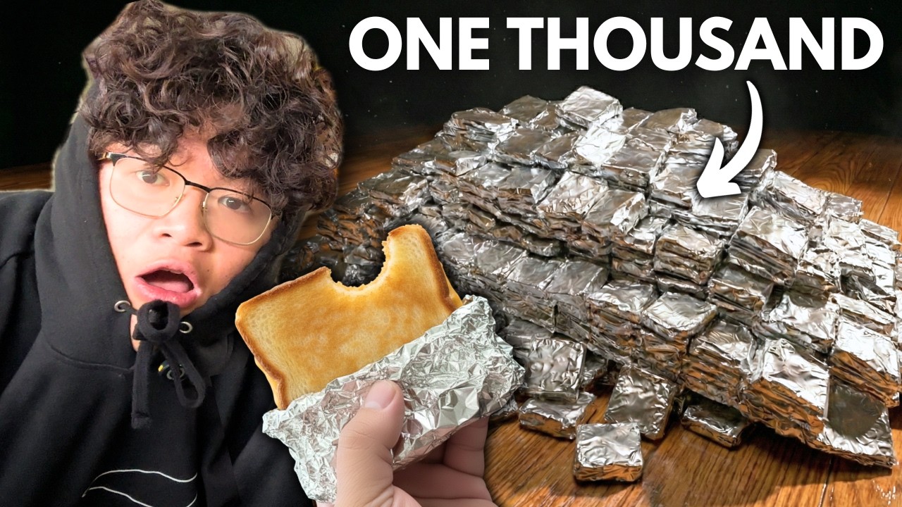 making 1000 grilled cheese sandwiches because im bored...