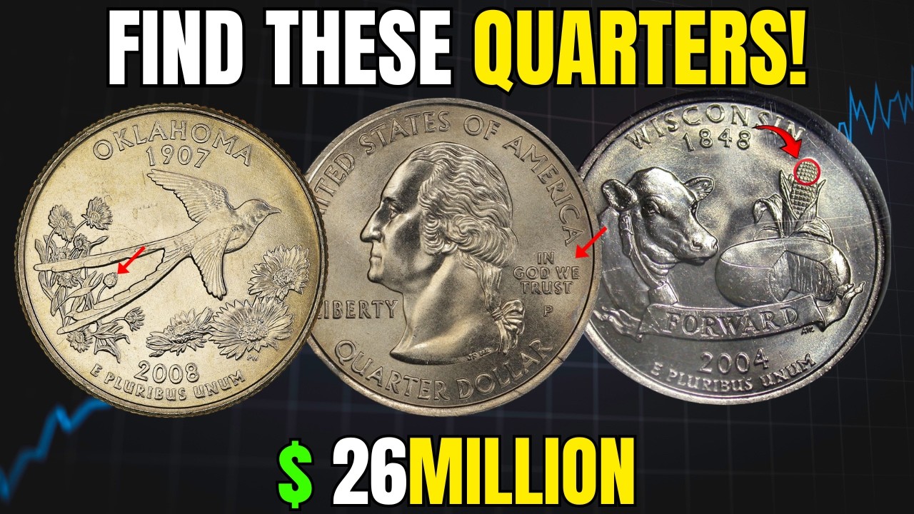 Top 10 Rare State Quarters Worth Millions – Don’t Spend These Coins!