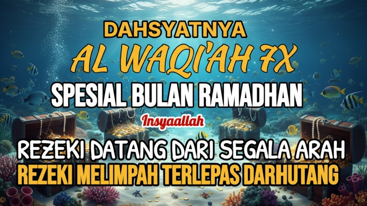Surat Al WAQIAH 7X, dengarkan hutang lunas, Rezeki datang dari berbagai arah, Bacaan Al Quran Merdu