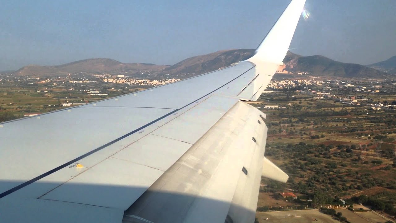 ATTERRISSAGE À L'AÉROPORT D'ATHENES//LANDING AT ATHENS AIRPORT//TO3882//BOEING 737-8