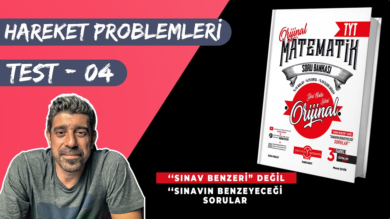 Hareket Problemleri  TEST 04 | ORİJİNAL TYT SORU BANKASI | #yks2024