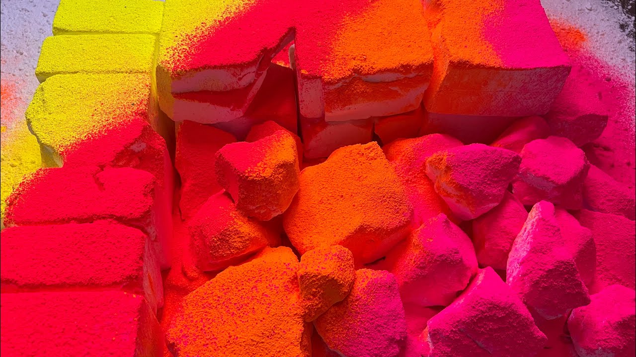 Evening Sunset | Pigment Series | Neon Yellow, Red, Orange & Pink | Oddly Satisfying | ASMR 