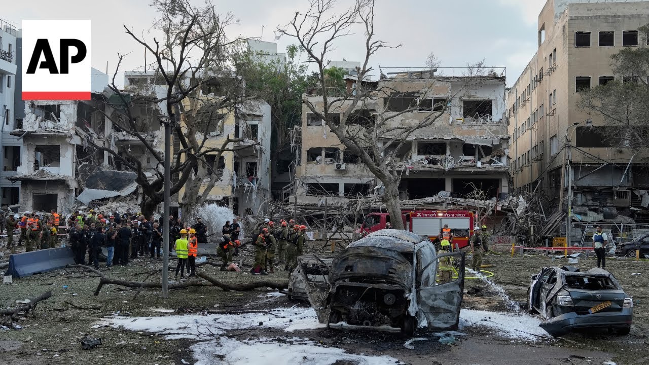 Aftermath of Iran missile attack in Israel