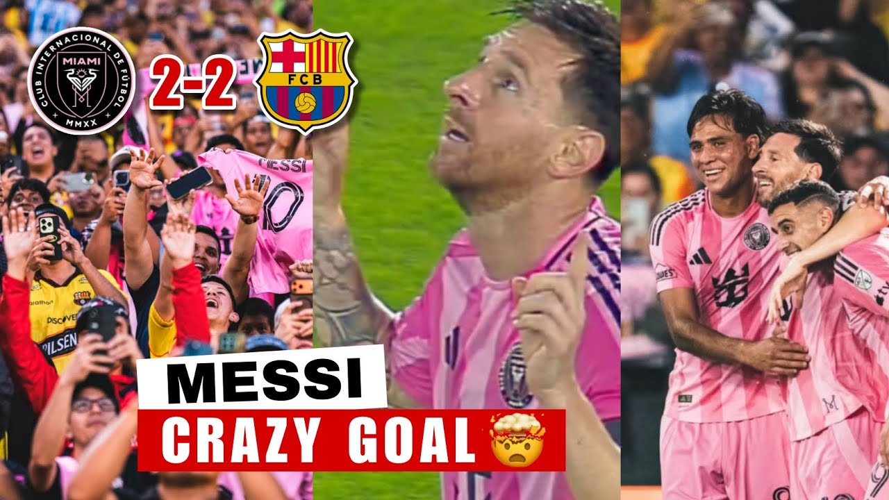 Fans' crazy reactions after Messi scores a beautiful goal 😱 - Inter Miami vs Barcelona SC
