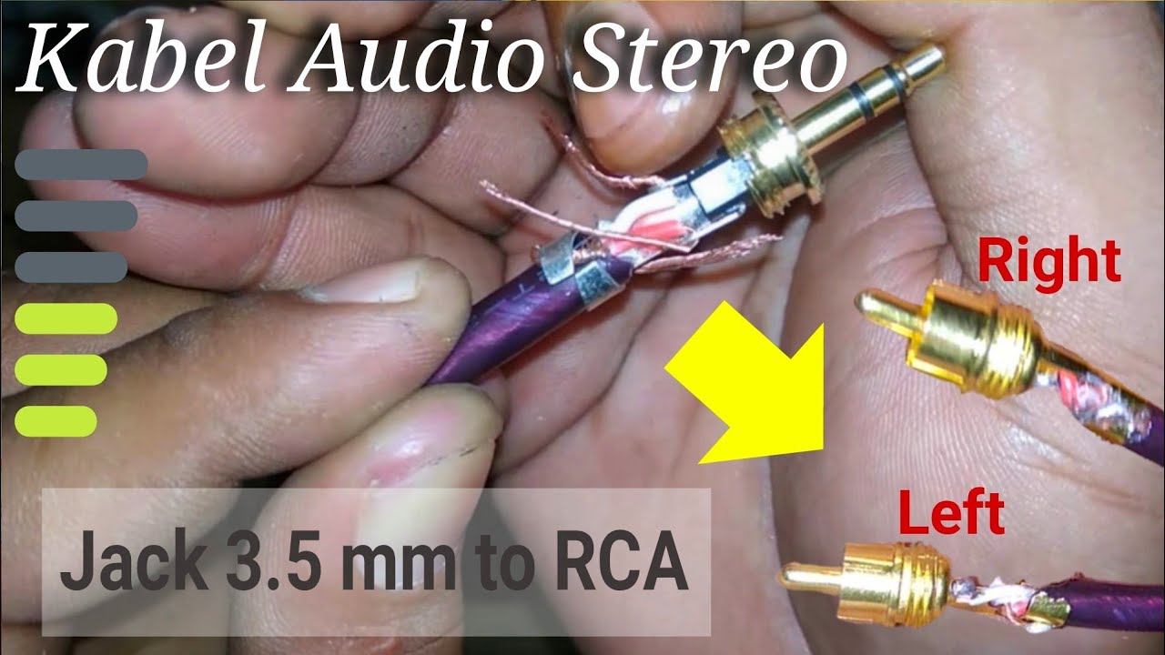 Membuat kabel audio stereo - jack 3.5 mm to RCA