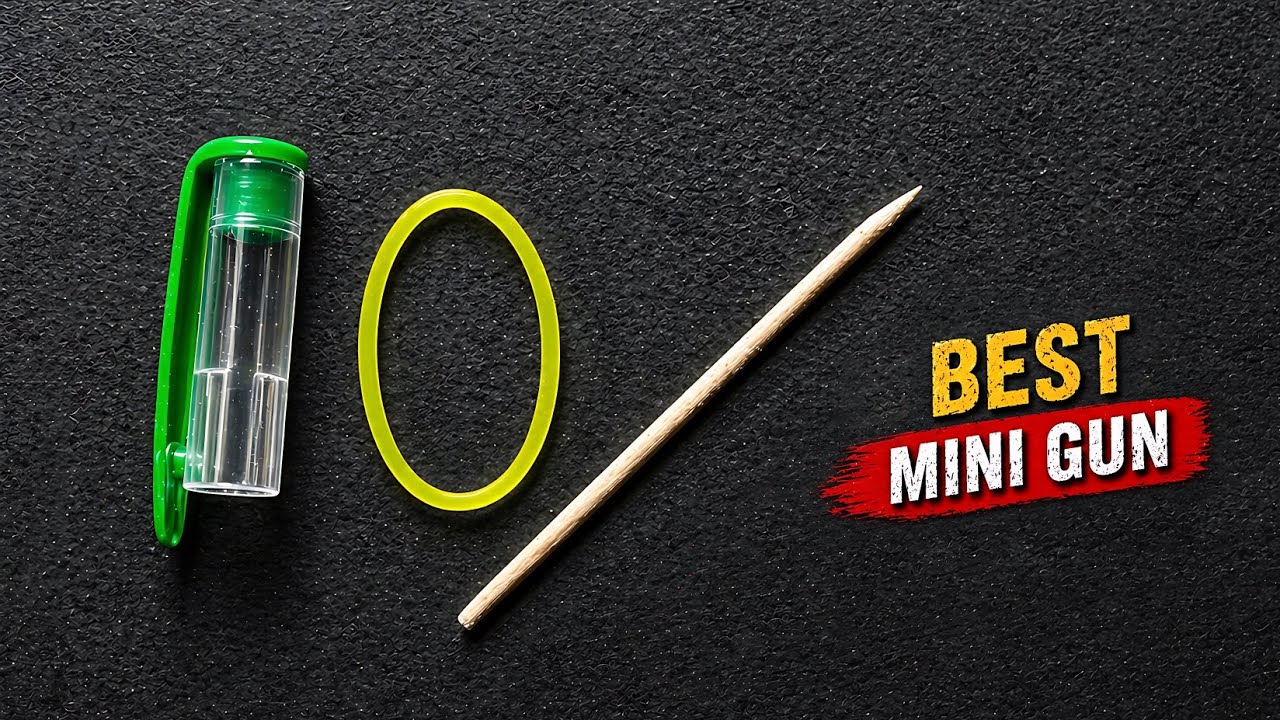 how to make gun with pen cap |how to make mini gun at home |how to make gun with pen and rubber