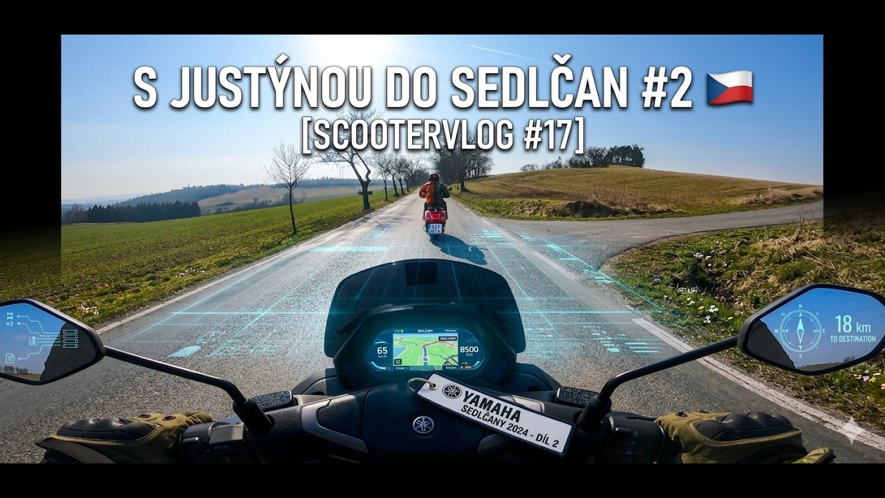 S Justýnou do Sedlčan #2 [MotoVlog #17]