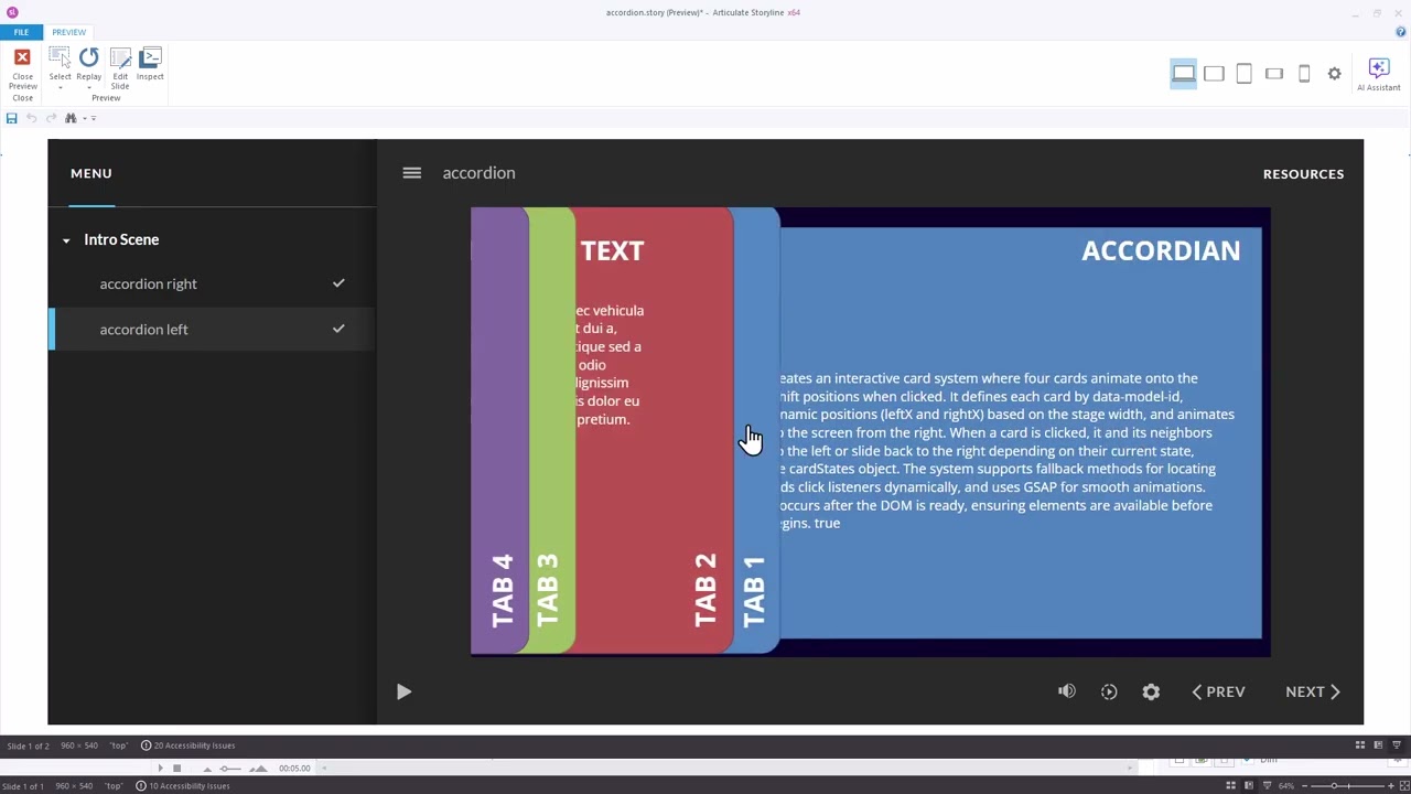How to Create a JavaScript Accordion in Articulate Storyline