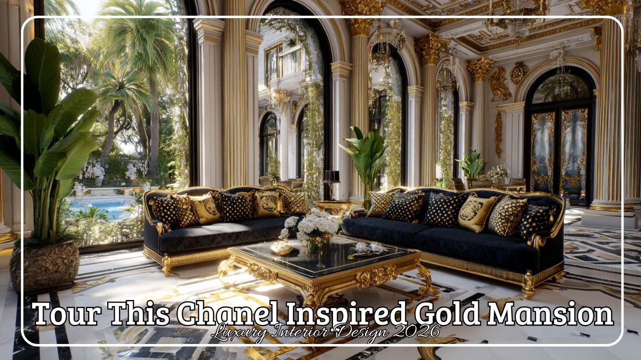 Посетите этот золотой особняк в стиле Chanel | Роскошный дизайн интерьера 2026