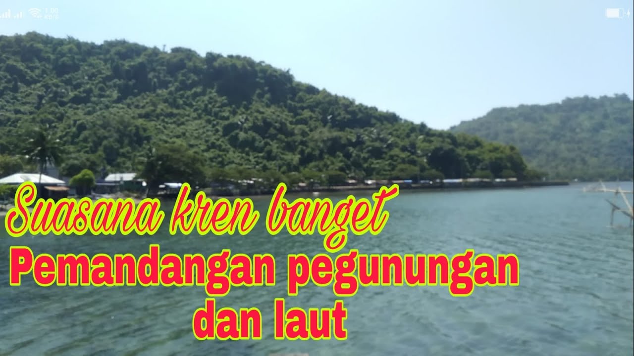 Keindahan laut dan gunung Pantai Sappoang || air laut yang jernih banget