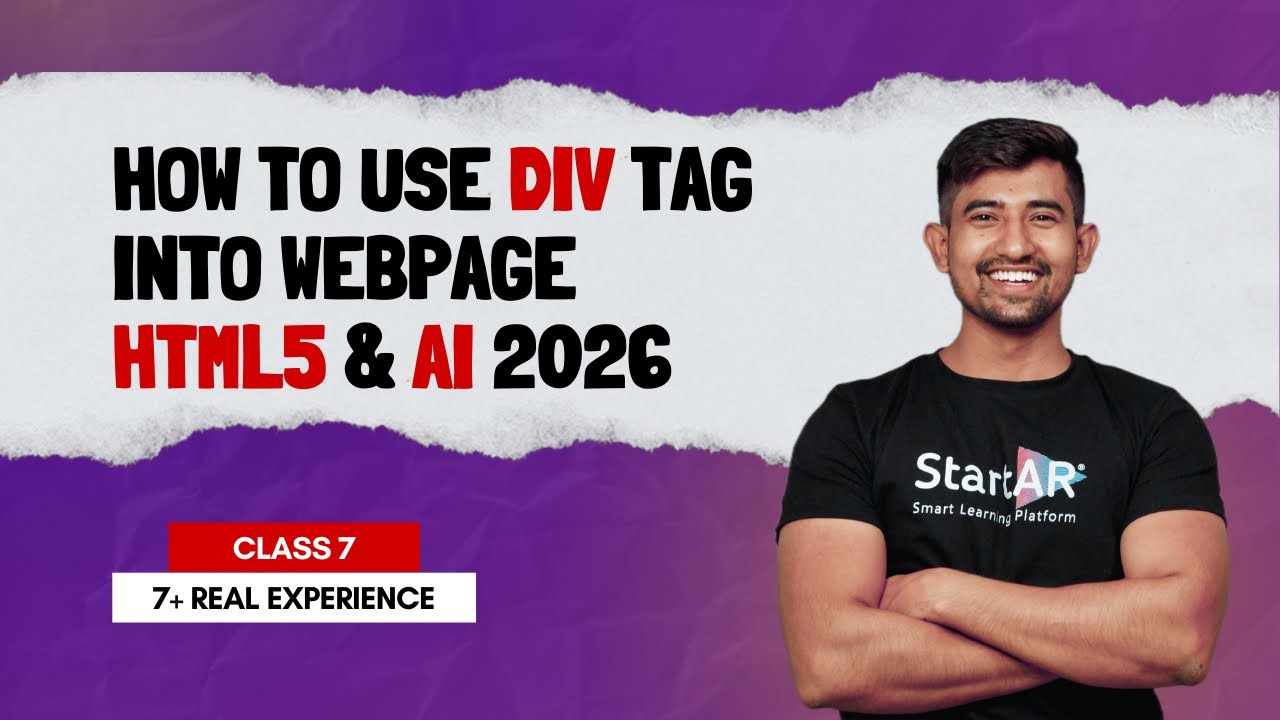 HTML5 for Beginners | How to use DIV tag into web page? | Class 7 | 7+ Years Experience