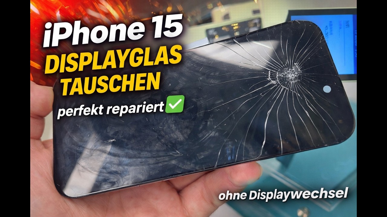 iPhone 15 Displayglas tauschen 🔧 Glasbruch repariert – Ergebnis überraschend gut