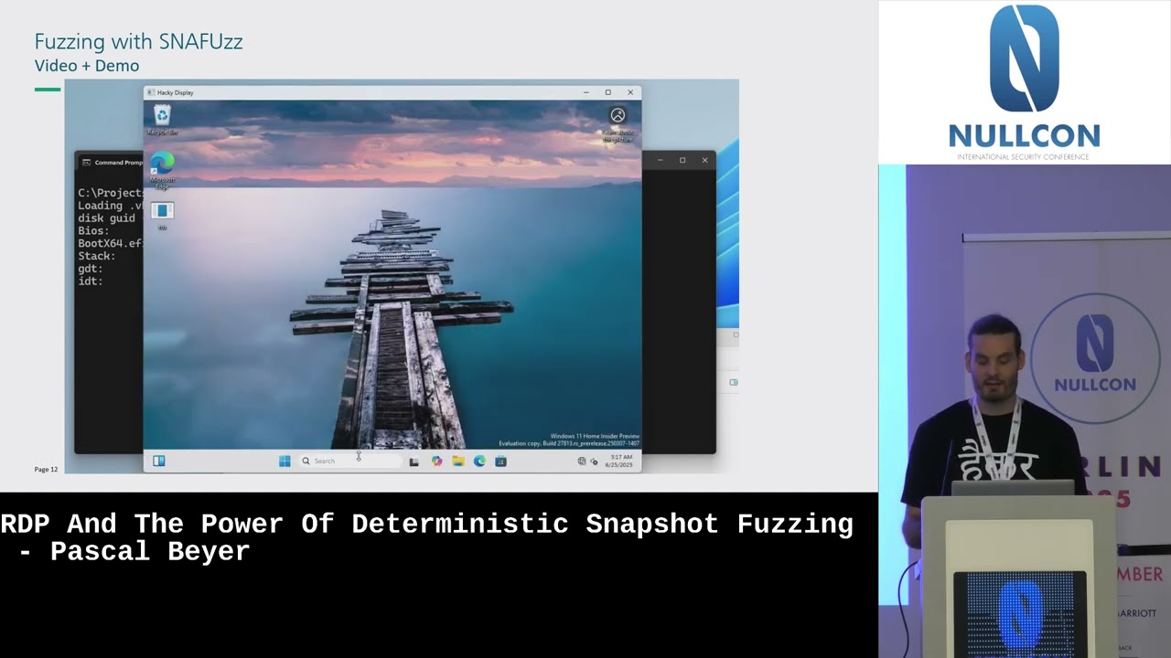 #NullconBerlin2025 | RDP and The Power of Deterministic Snapshot Fuzzing by Pascal Beyer