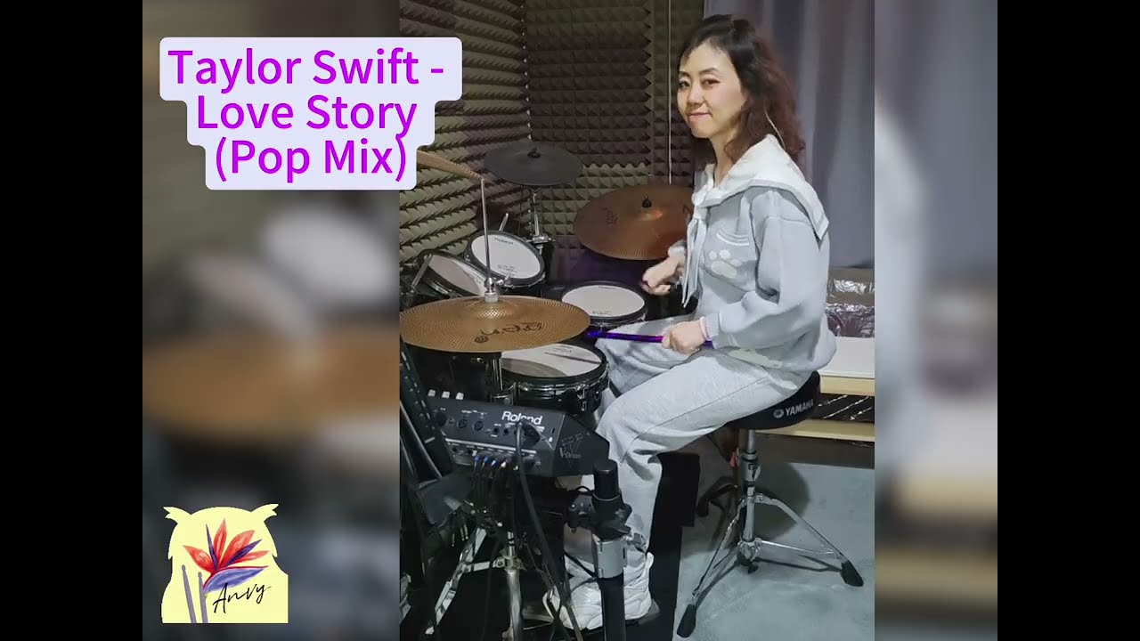 Taylor Swift - Love Story (Pop Mix) Drum Cover by Anvy #taylorswift #drumcover #lovestory