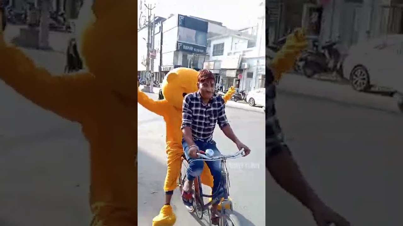 Teddy Bear Dance in Road & old man 😆 On public place ||  Funny video 🤣🤣 || #itsfunnyteddy #shorts