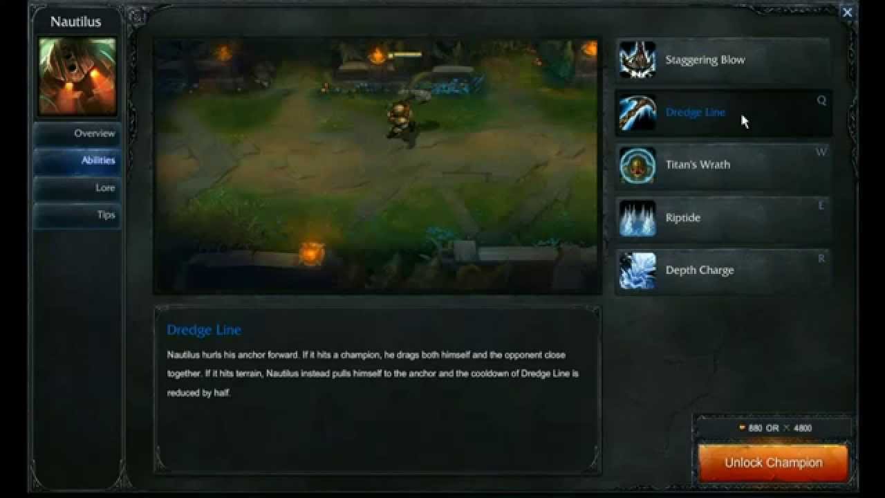 Nautilus abilities - League of Legends