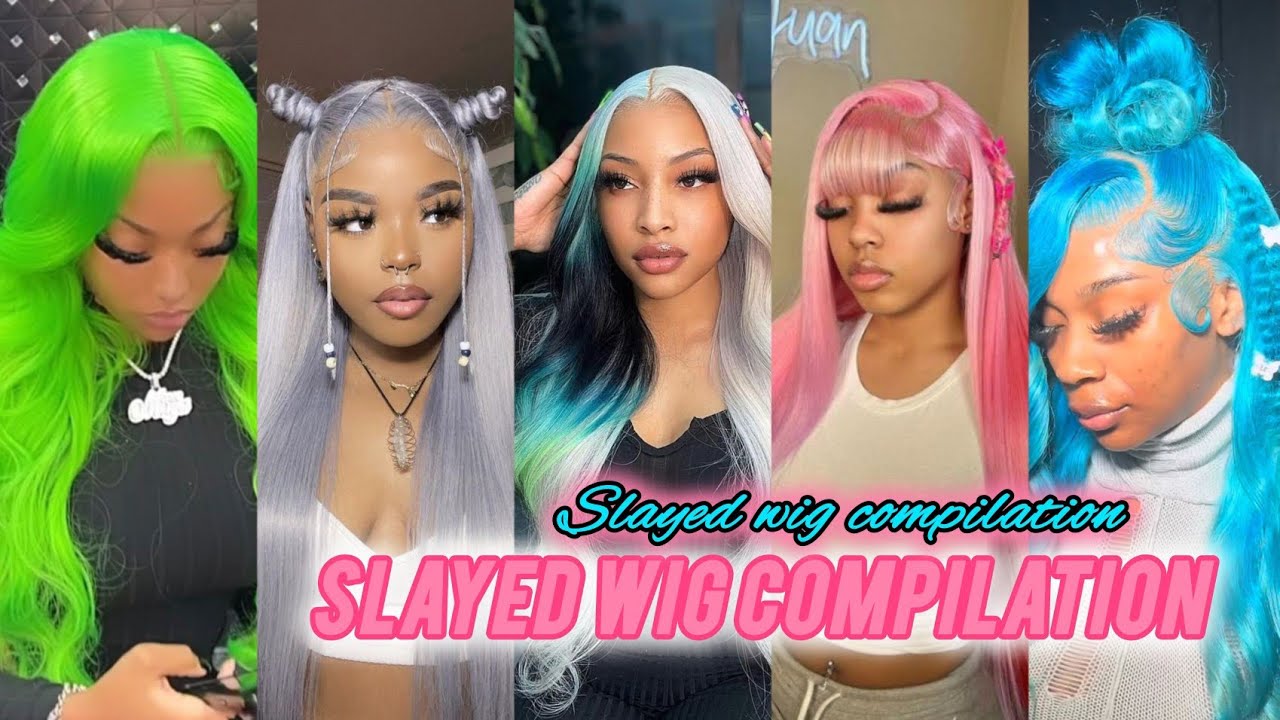 2️⃣0️⃣2️⃣4️⃣ 💙💖🟩 WIG INSTALLATION COMPILATION | Slayed tiktok  wig installs #wiginstall #compilation