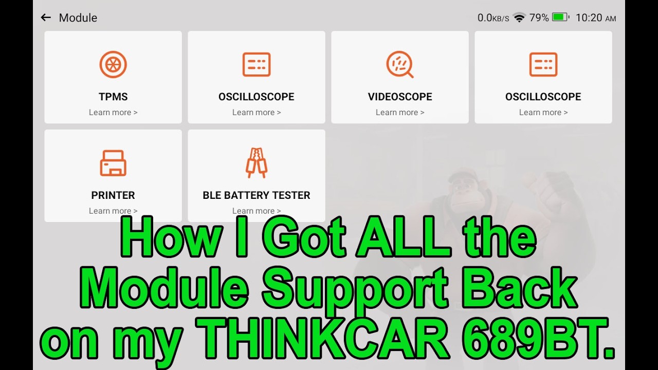 How I got ALL the Module Support back on my Thinkcar 689BT Scan Tool