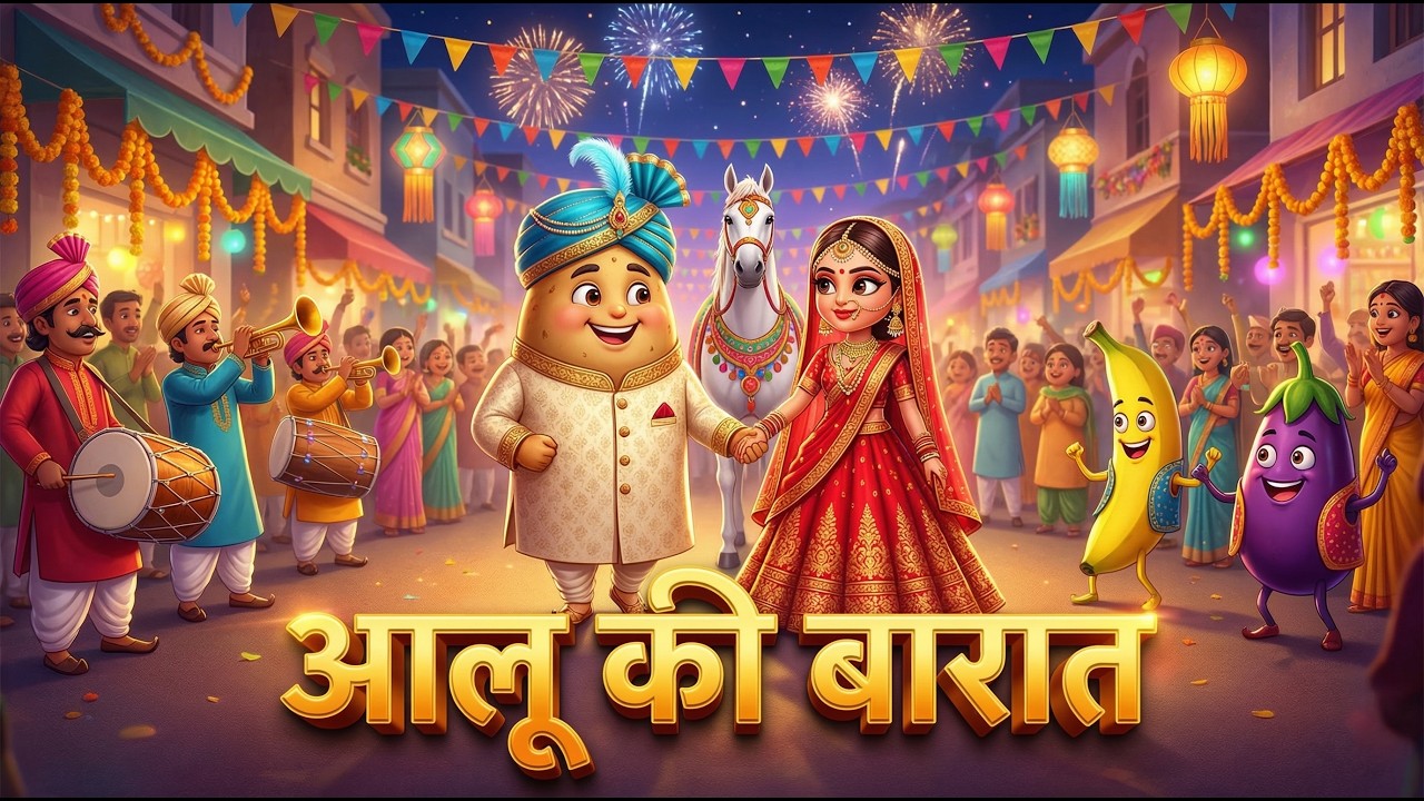 Aalu Ki Barat | Kids Hindi | Hindi Cartoon Video |आलू की बारात | #hindirhymes