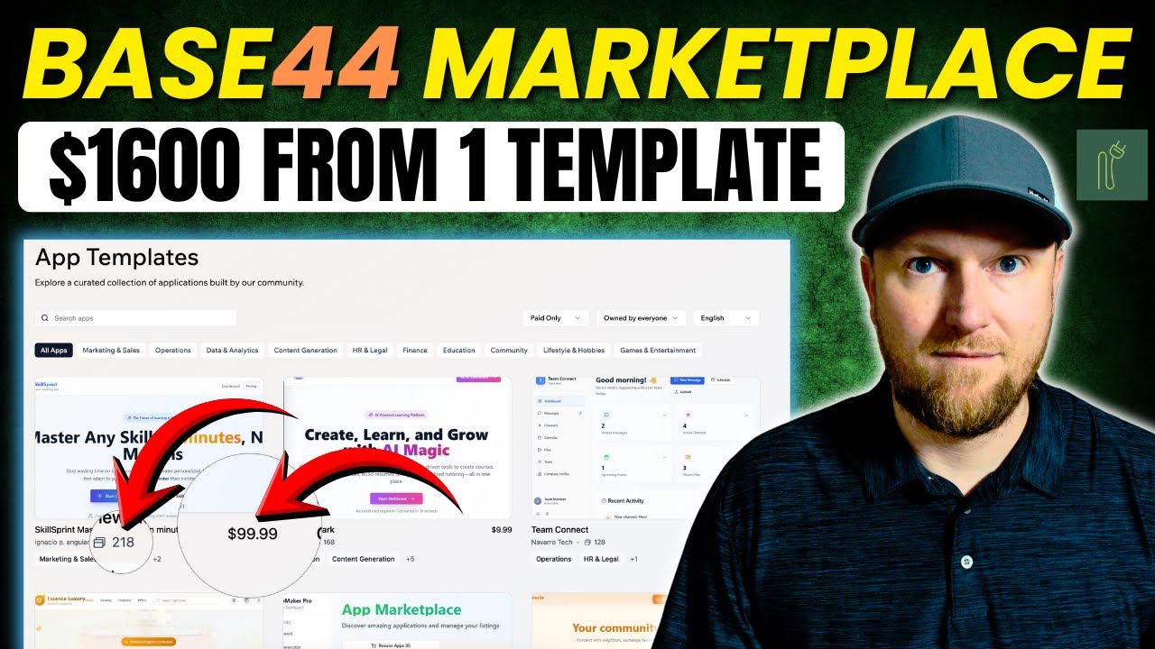 НОВАЯ функция Marketplace от Base44 просто ПОТРЯСАЮЩАЯ