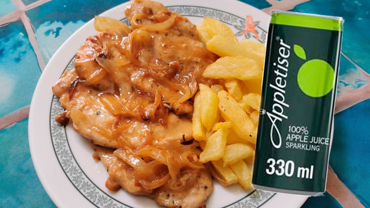 ⬜🟦🟨POLLO AL ( APPLETISER) con crema de champiñones⬜🟦🟨