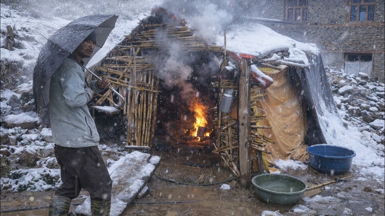 Inside Dolpa’s Coldest Region | A Family’s Real Experience Living in Nature, Caves & Tents🌧️🌧️🌧️
