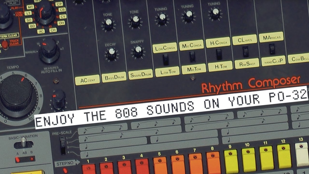 808 sounds on the Tonic (PO-32)