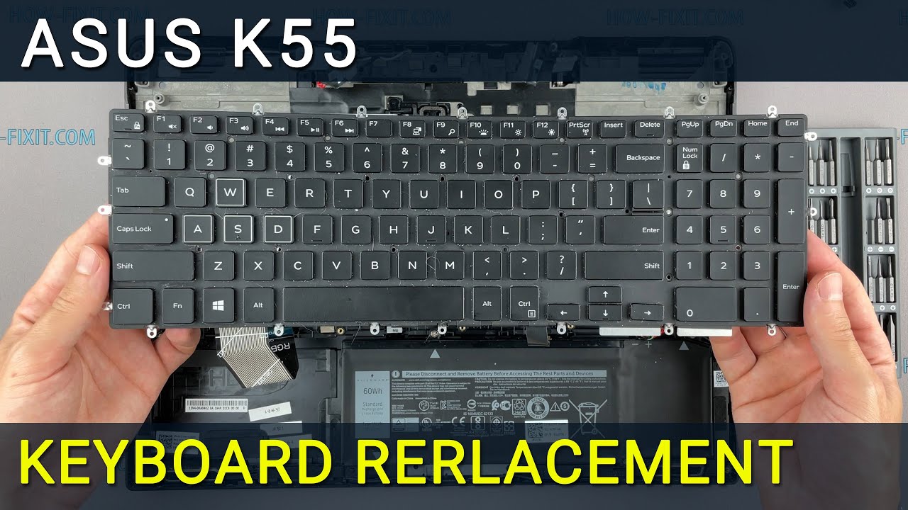Замена клавиатуры на ноутбуке Asus K55
