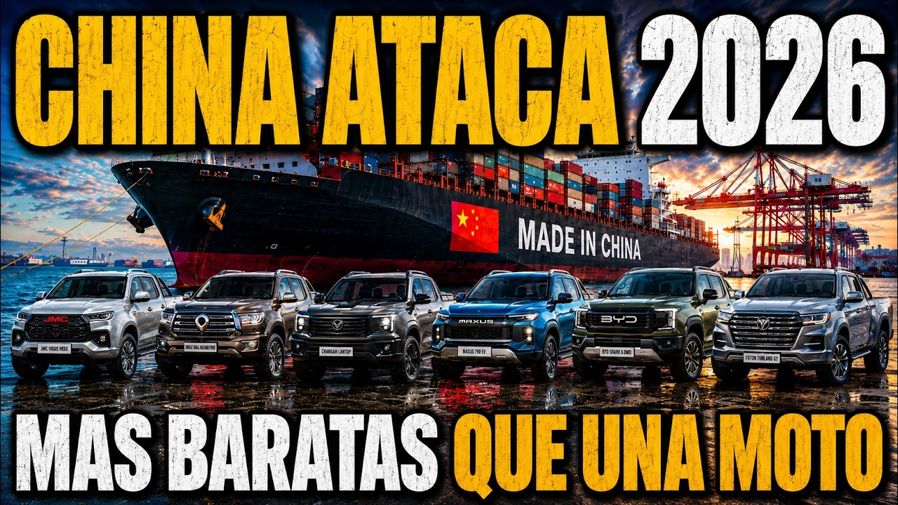 🤯 Estas 6 PICKUPS CHINAS 2026 son mejores que CUALQUIERA &iexcl;valen lo de una MOTO!