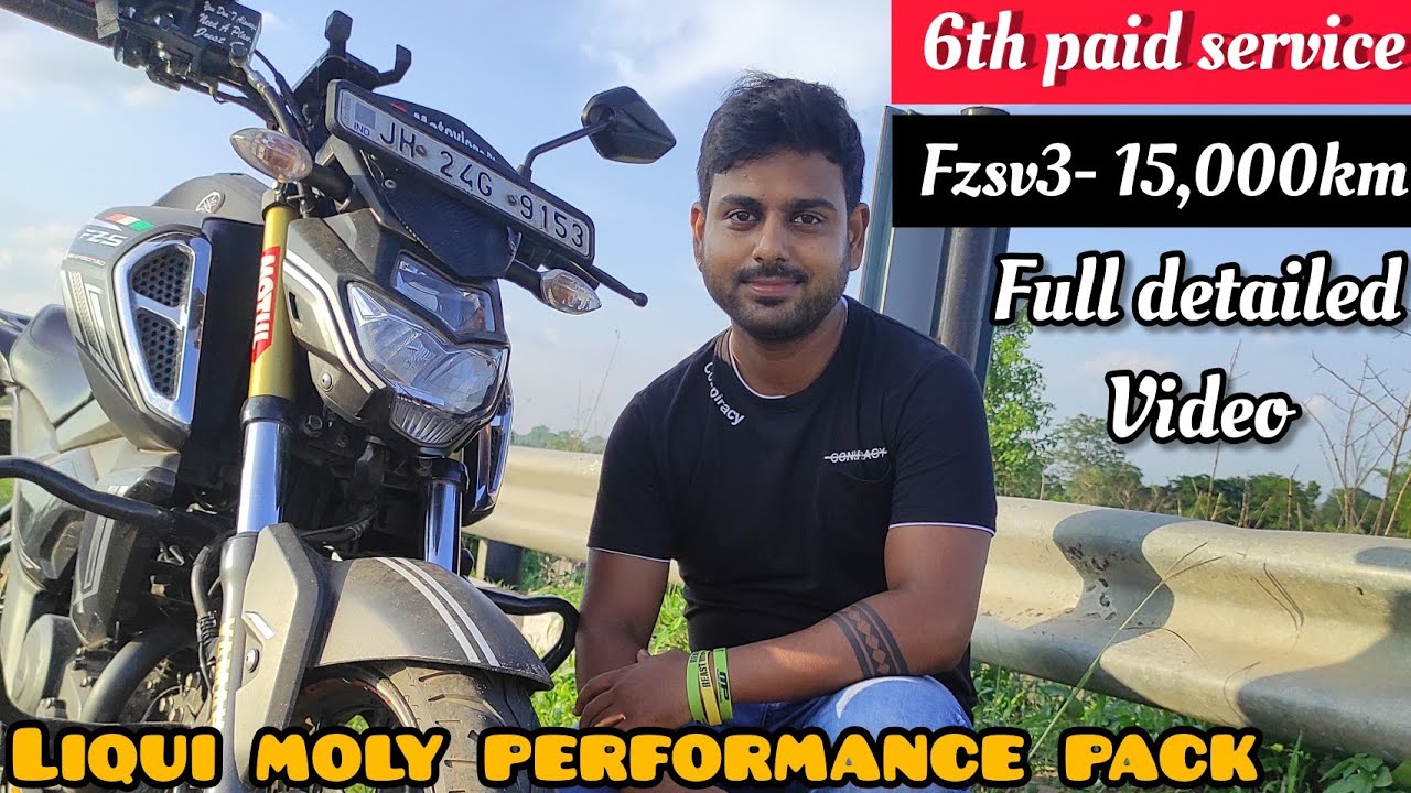 15,000Km-Fzsv3 6th Paid Service Cost | Liqui Moly Performance Pack Rs-3×× @motovlogs_rishu