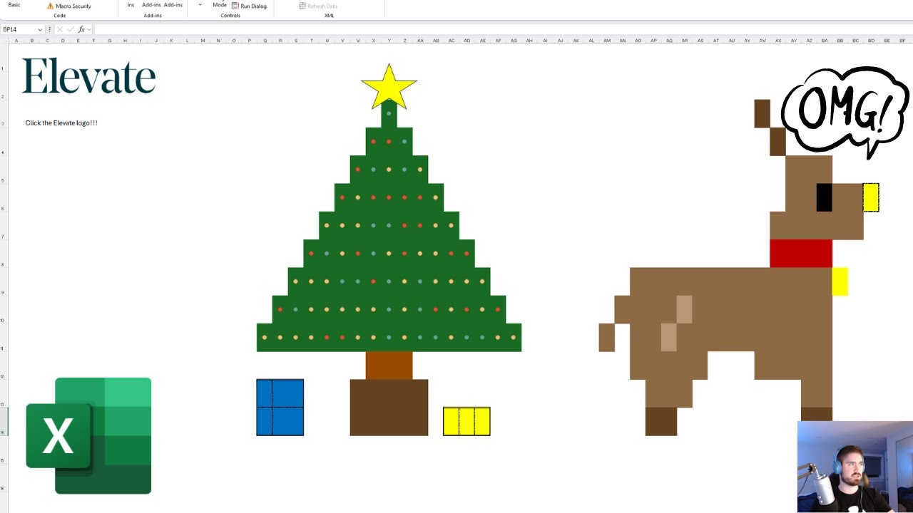 I Built a Working Christmas Tree & Reindeer in Excel (No constant refreshing! -2025)