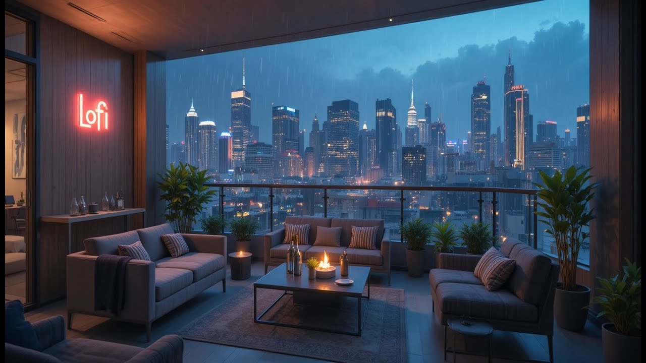 Lofi Rain, Rainy Night Relaxation Session | 4K