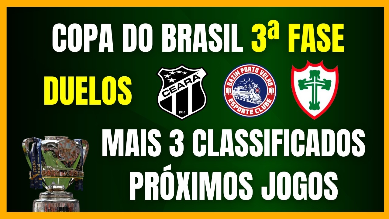COPA DO BRASIL 2026 | MAIS 3 CLASSIFICADOS | PRÓXIMOS JOGOS | CRUZAMENTOS