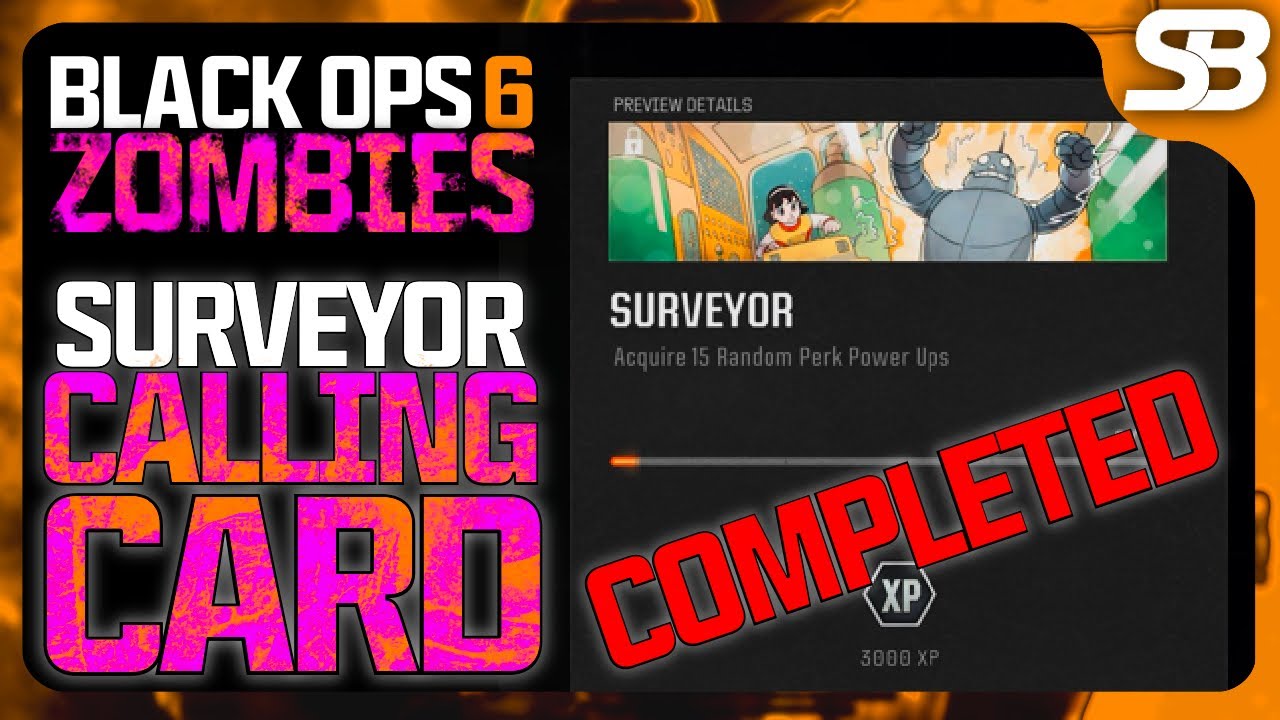BO6 Surveyor Calling Card (Black Ops 6 Zombies Surveyor Calling Card)